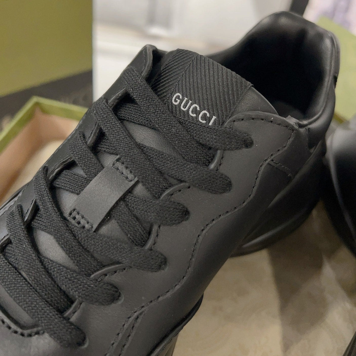GUCCI Rhyton Trainer Leather Black