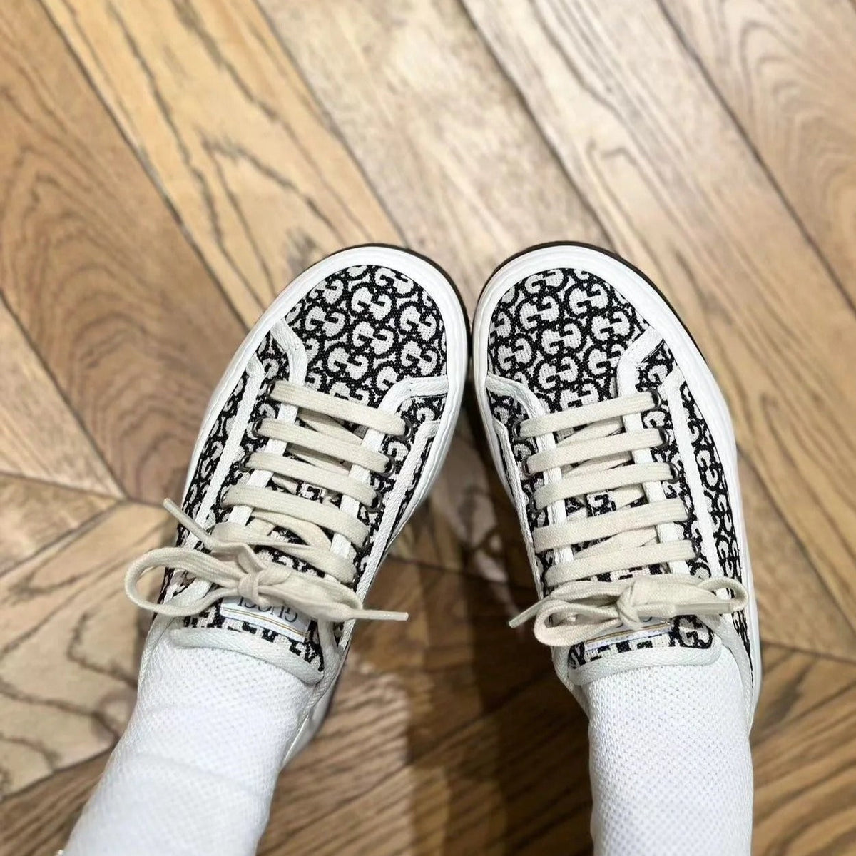 GUCCI Sneaker Tennis 1977 Trainer Black Caro